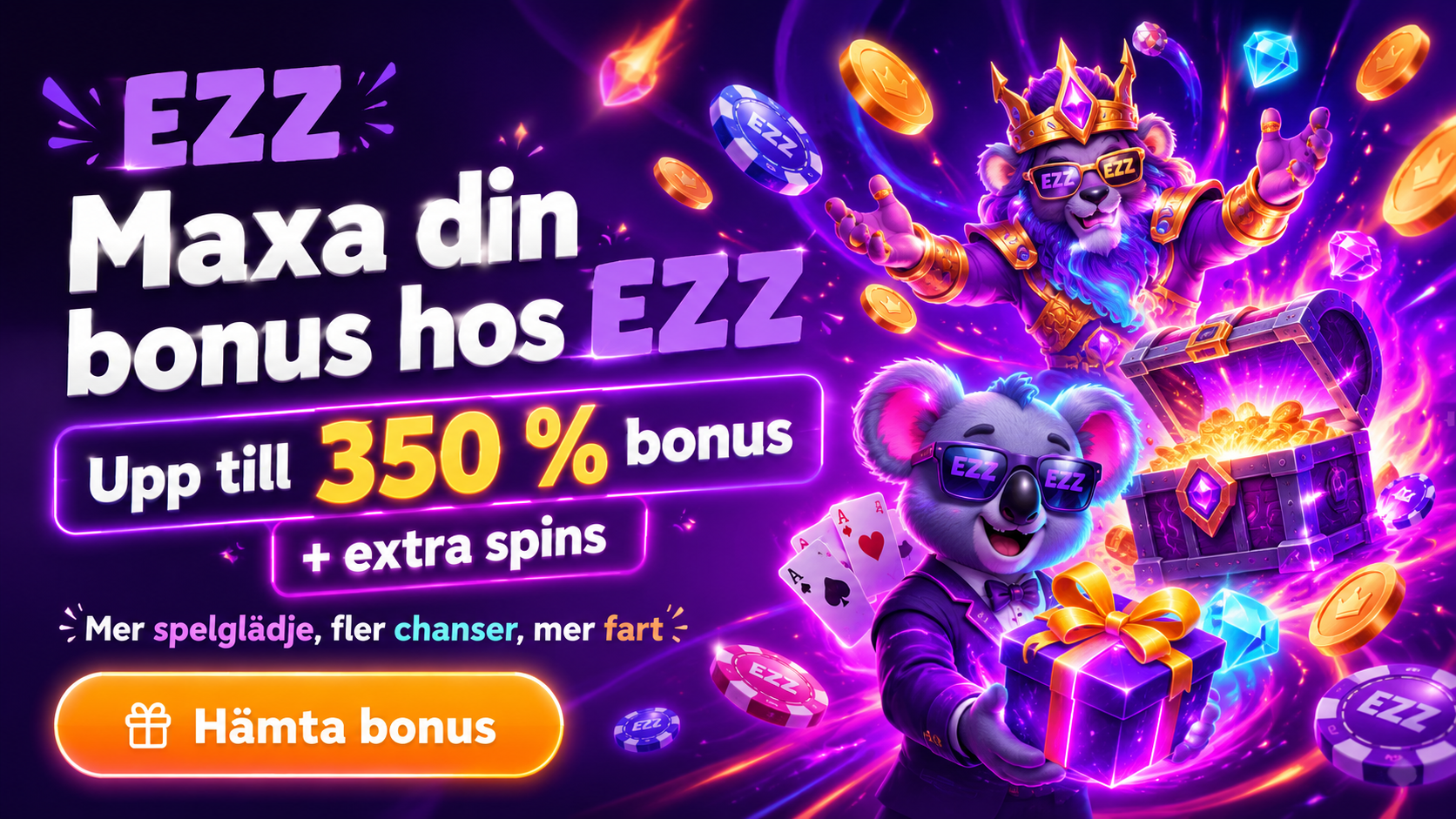 EZZ Bonus – upp till 350% och $2 000